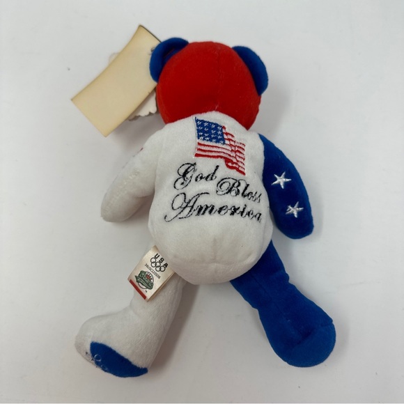 Lot of 4 Patriotic USA Unity Beanie Babies Bears Plush America Hero Spangle - Picture 3 of 16
